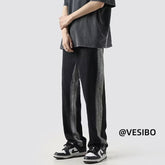 Men Jeans Straight Jeans Men's Autumn Loose Distressed Wide-Leg Pants